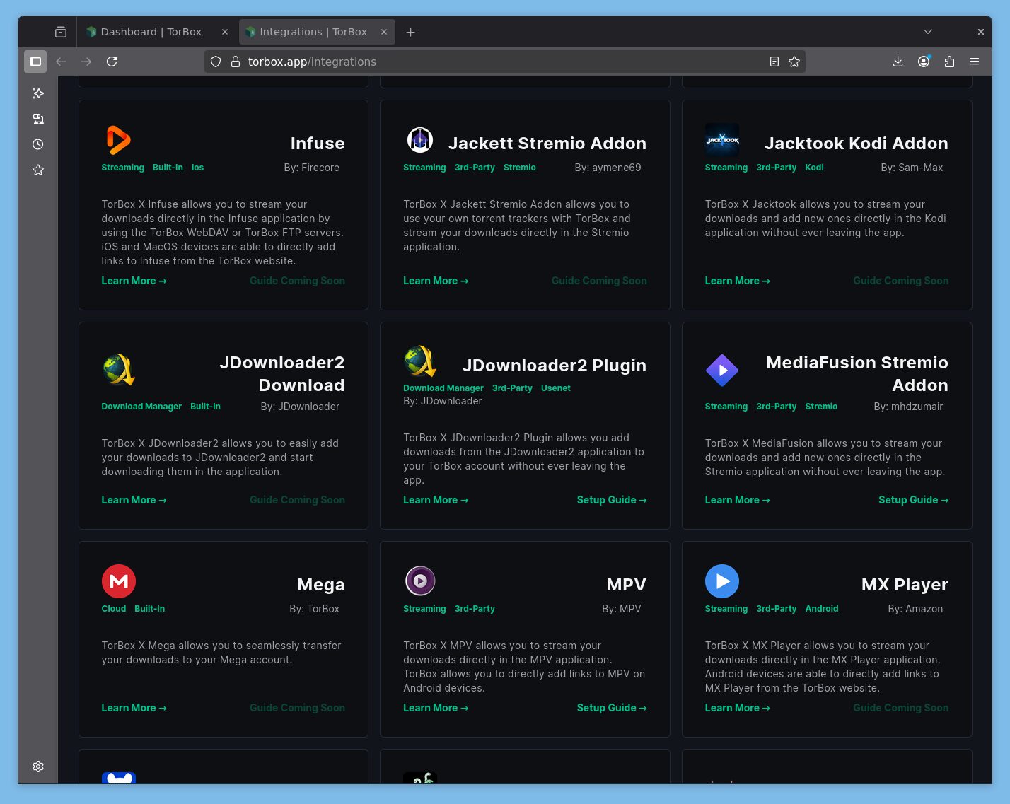 2025 07 06 22 00 55 integrations torbox — mozilla firefox (ubuntu)