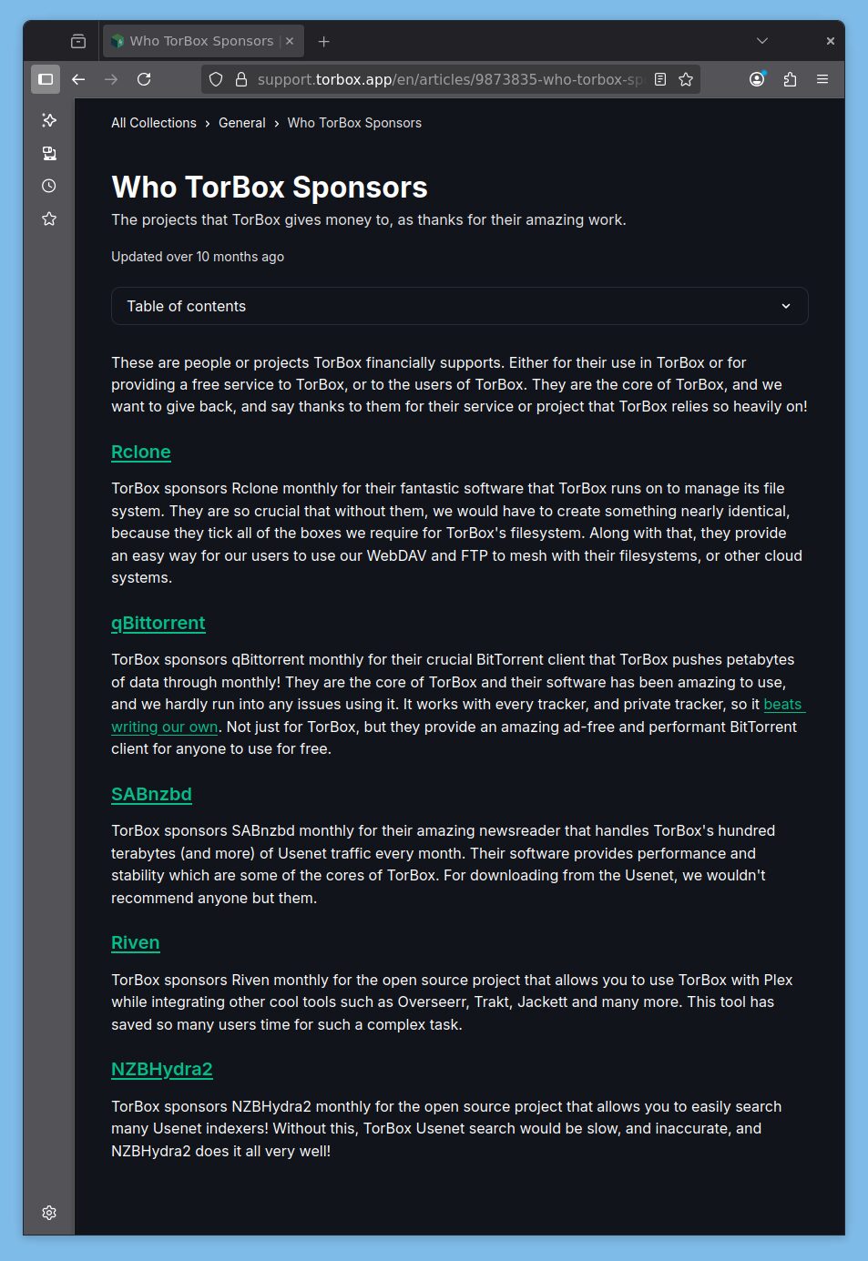 2025 07 25 07 35 25 who torbox sponsors torbox help center — mozilla firefox (ubuntu)