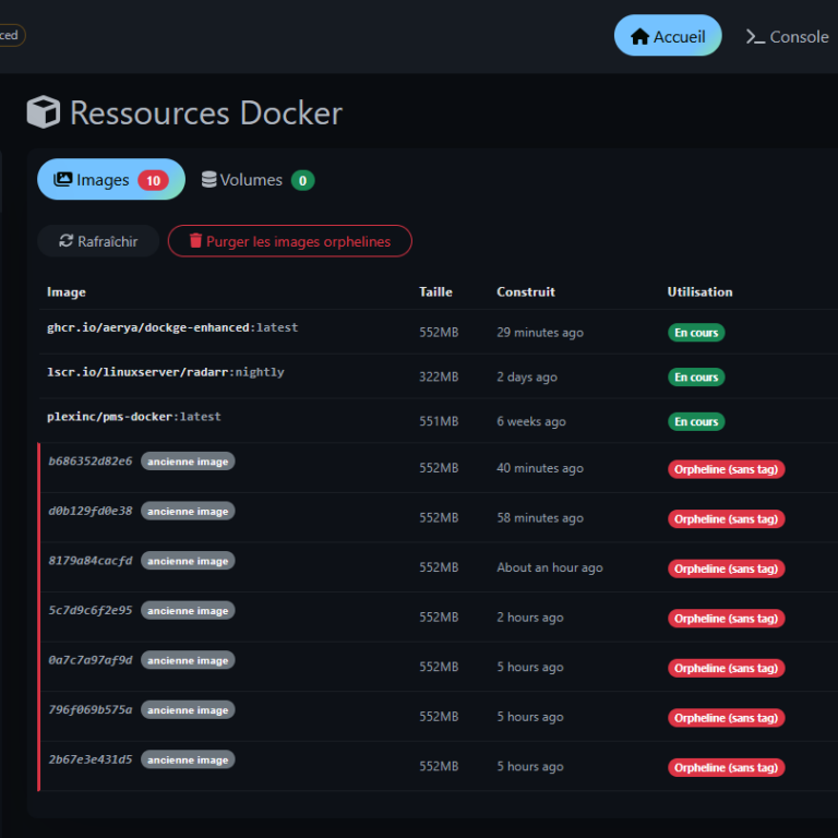 Gérer ses conteneurs Docker autrement : le fork Dockge Enhanced (surveillance d&rsquo;images, scan CVE, backup automatique, gestion des ressources)