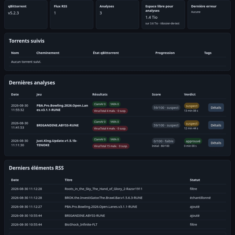 Analyseur de jeux (ou applications) RSS