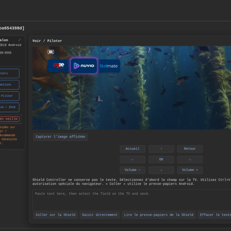 Shield Controller : une interface web pour gérer la Nvidia Shield