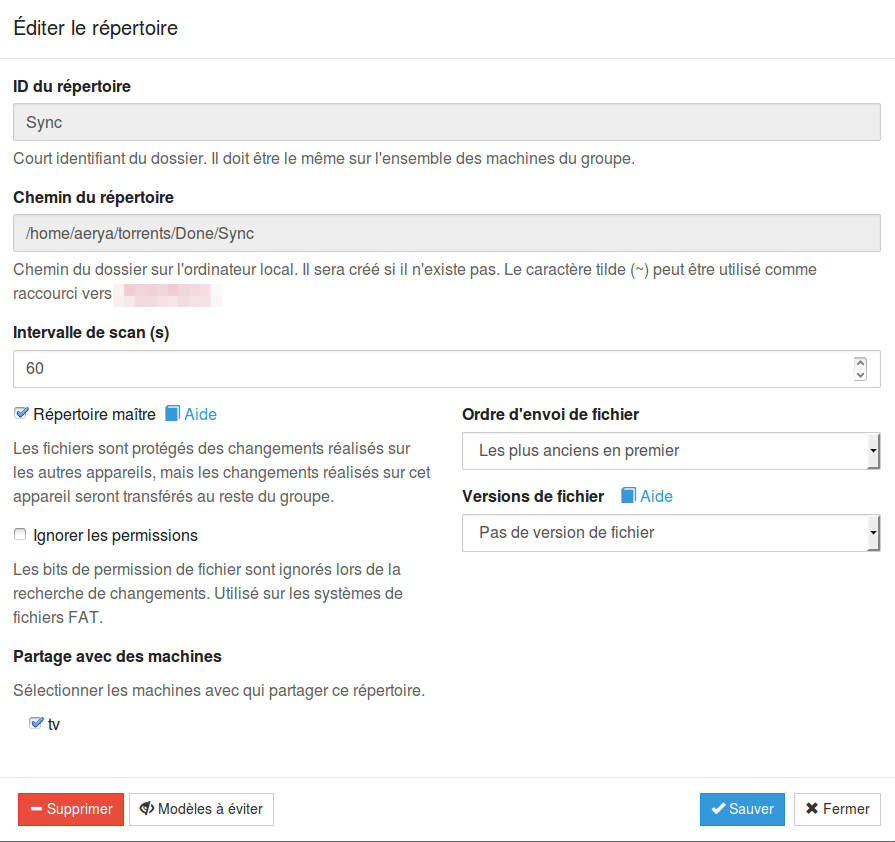 ST serveur ajout partage dossier