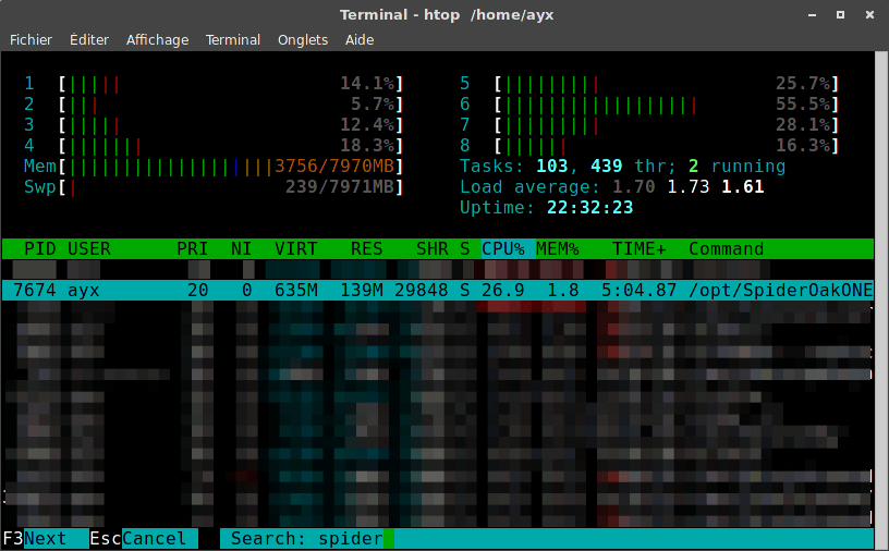 Terminal - htop -home-ayx_024