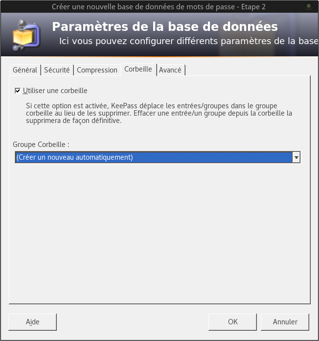 Créer une nouvelle base de données de mots de passe - Etape 2_014